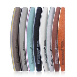 Nail File Buffer Set 8 Pieces 80/100/120/150/180/240/1000/4000 Grit Nail File Block for Nail Trimming Manicure Tools