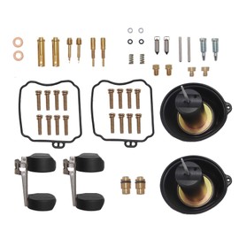 2 Set Carburetor Gaskets Jets Repair Kit Rebuild Float for Yamaha XVS650 V-Star V Star 650 1998-2016