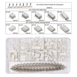 LeHang 460pcs JST XH2.54 Connector Kit 2P 3P 4P 5P 6Pin Male with Terminal Wires Cable Female Header Wire Connectors Kit