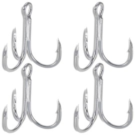 Uni Cat Unisex - Adult Vencata CPX-5-4 Treble Hooks for Catfish Fishing, Fishing Hooks for Catfish, Trebles for Catfish Fishing, Hooks, Size, Silver, 2/0