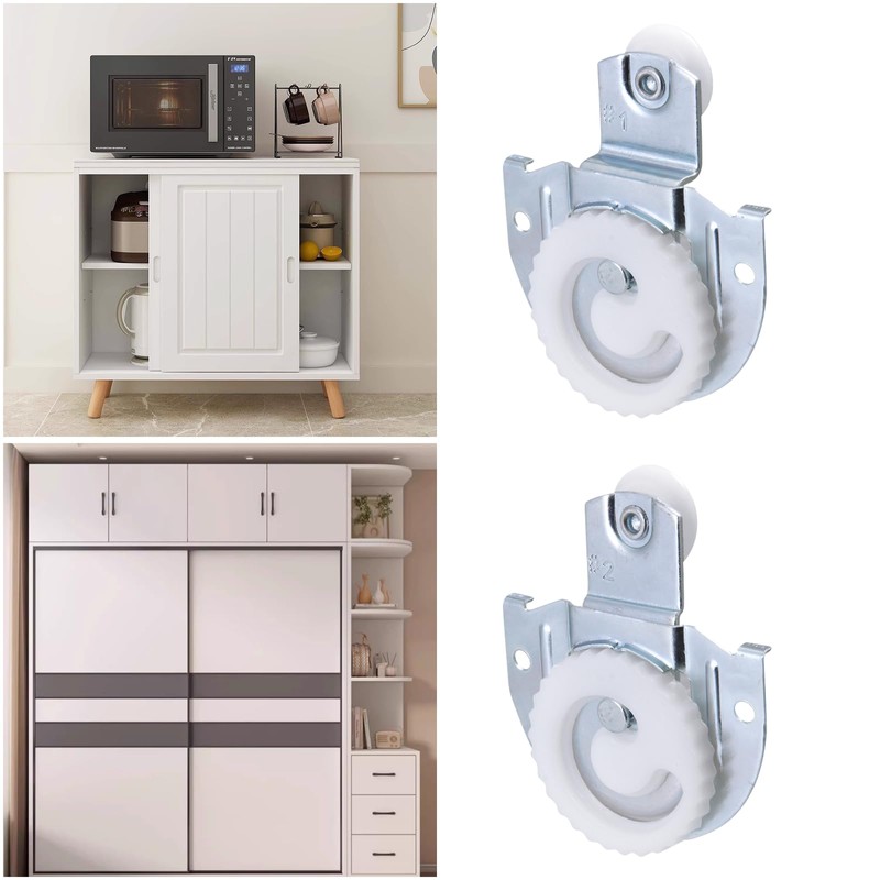 6-Piece Sliding Closet Door Roller Set, Upgraded Bearing Top Roller