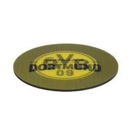 Borussia Dortmund Coasters 3D, 5 BVB coasters with fascinating effect, motif changes depending on the direction of view, with non-slip back [yellow/black with logo]