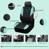 CAR PASS Mint Leather Seat Covers Full Set-Universal Quilting Cute