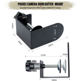 PUUUCI Door/Gutter Mount for Blink Indoor/Outdoor Camera (3rd Gen) & Blink XT2/XT Camera - Blink Security Camera Mounting Accessories for Home/Apartments/Business, No Drilling, No Damage