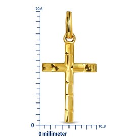 Miore Pendant Cross Yellow Gold 14 Kt/585