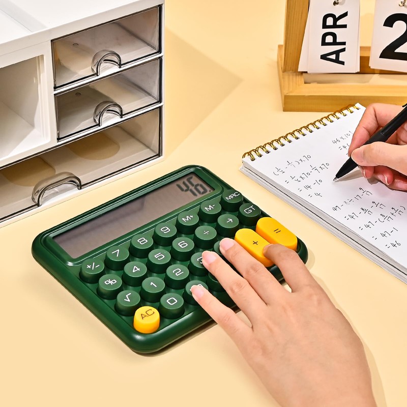 Valtiner 12 Digit Calculators Desktop, Basic Calculator Large LCD Display,