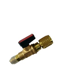 12mm / 0.5in Air Conditioning Refrigerant Ball Valve 1/4" SAE, Brass HVAC A/C Straight Shut-Off Ball Valve, Charging Hoses Air Condition Refrigerant Tools(Ball Valve)