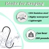 High-PQ 50Pack S Shaped Hooks,3Inch Stainless Steel Small Hooks for