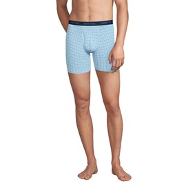 Lands' End Mens Comfort Knit Boxer Brief 3 Pack Blue/light Blue 3 Pack Regular X-Large