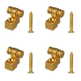 Pack of 4 Roller Guitar String Tree, Guides Retainer with Screws Guitar Accessories for Fender Strat Stratocaster Tele Telecaster Electric Guitar, Gold