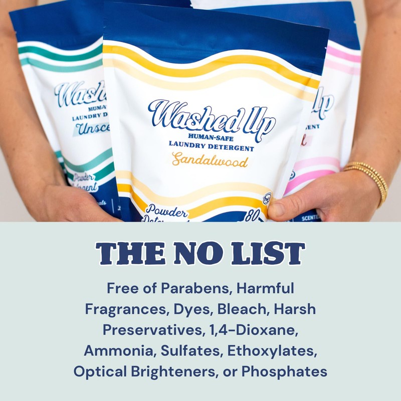Washed Up Goods Unscented Laundry Detergent Powder | Fragrance-Free |