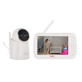 Wireless Tonton Baby Monitor with 1080P Camera, 5" Colour Screen, Infrared Night Vision, 2-Way Talk, Vox Mode, Lullabies, Room Temp, Feeding Reminder, Extended Usage Time, Range up to 1000ft