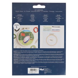 Simply MAKE Cross Stitch Kit Rugby Match Design, Kids & Adults, Hoop, Embroidery Thread, Adult Crafts, Beginners Craft Kit