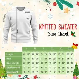 NebulaRave Ugly Christmas Sweater - Knitted Unisex Xmas Sweater - Wood Christmas Sweater - Santa Christmas Ugly Sweater - Ugly Christmas Sweaters for Men, Women (XL)
