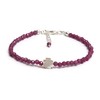 GemInspire Natural Ruby Beaded Bracelet, Pearl Cross Bracelet, Faith Hope