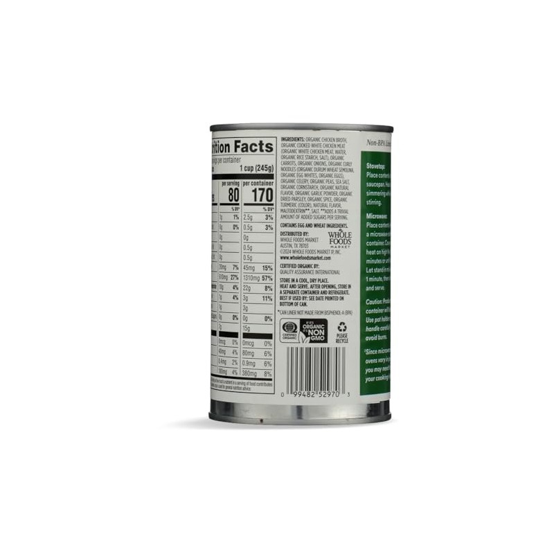 365 by Whole Foods Market, Organic Chicken Noodle Soup, 18.6