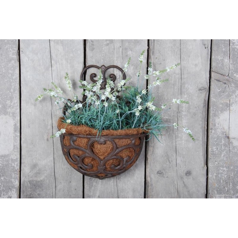 Esschert Design USA BPH51 Half Round Cast Iron Wall Planter