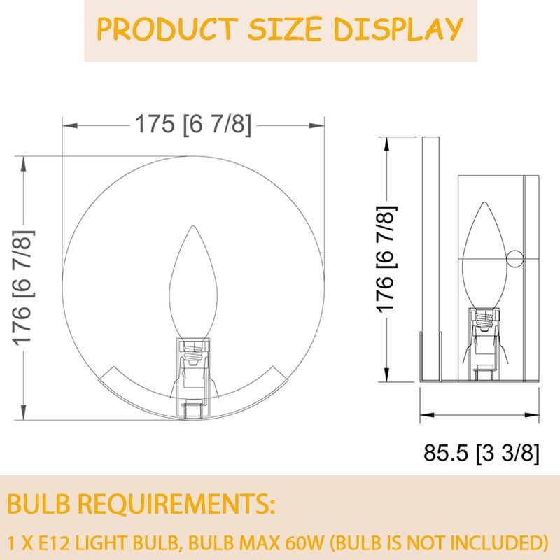 VANZARLA Gold Modern Wall Sconces for Bathroom, 1-Light Alabaster Sconce