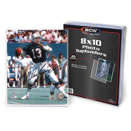 BCW 8x10 Toploader Holder - 50 Count | Rigid PVC, Crystal Clear Photocard Sleeves| 8x10 Plastic Sleeves for Prints | Plastic Top Loader Sheet Protectors to Showcase Pictures | Restaurant Menu Covers