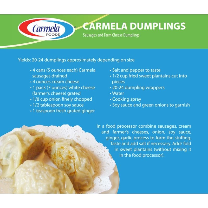 Carmela Chicken Sausage and Bouillon, Natural Smoke Flavor, 5 oz