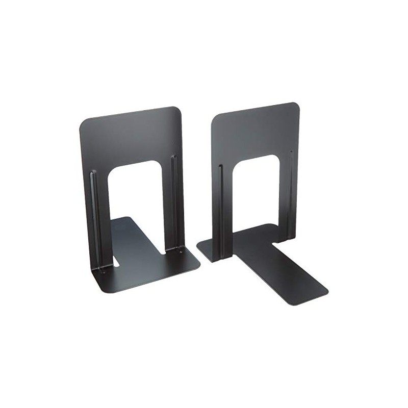 5 Star Office Book Ends Metal Heavy-duty 178mm Black (Pack