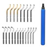 Universal deburring tool with 20 high-speed steel blades, deburring tool,