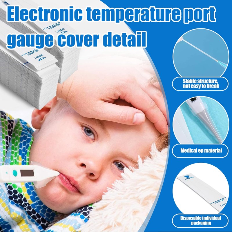 Digital Thermometer Probe Covers, 200 Pcs Disposable Thermometer Covers, Universal