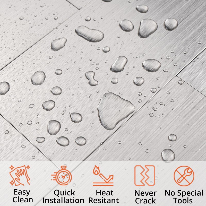 StyloVue 100 Pieces Peel and Stick Backsplash for Kitchen, 3"