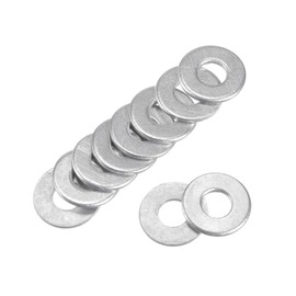 sourcing map 8mm x 3mm x 0.6mm Carbon Steel Flat Washer for Screw Bolt 100Pcs