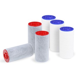 Filymosie Replacement Filter Set for Weddell Duo - High-efficiency Shower Water Filtration System that Removes Chlorine/PFAS/Contaminants for Better Skin and Hair Health (3R+3B)