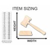 Unfinished Wood Gavel Shape Law Courthouse (2 Piece) Craft up