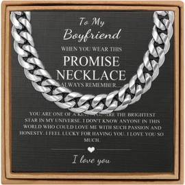 JoycuFF Cuban Link Chain for Men Silver Chain Necklace Gifts for Boyfriend Adjustable Stainless Steel Jewelry 10MM 22Inches Chain Dainty Birthday Christmas Gifts Ideas for Him