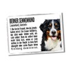 Bernese Mountain Dog Duden Dog Sign with Saying Door Sign