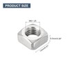 uxcell M8-1.25x6.5 Square Nuts, 304 Stainless Steel Coarse Thread Square