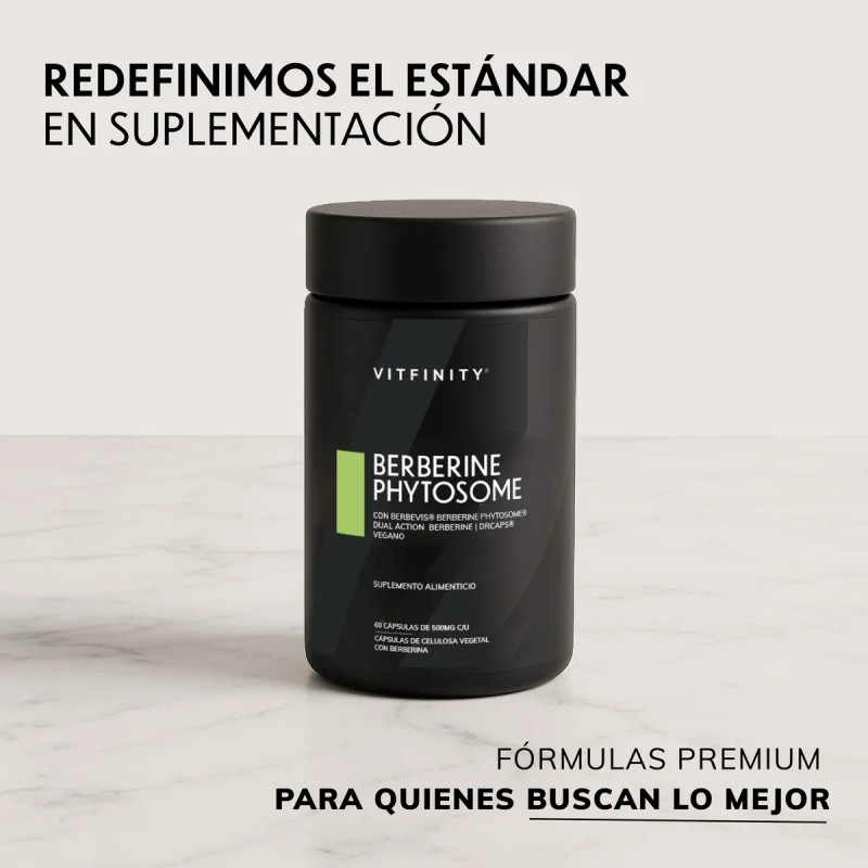 Berberina 1000mg Vitfinity 10x Absorcin Con Berbevis Phytosome Patentado Berberine
