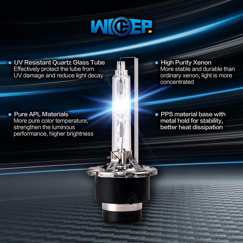 wideep D4S Xenon HID Headlight Bulbs, 35W 42V 6000K White