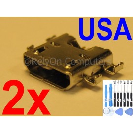2x Micro USB Charging Port For Asus Google NEXUS 7 FHD 2nd Gen 2013 ME571K K008
