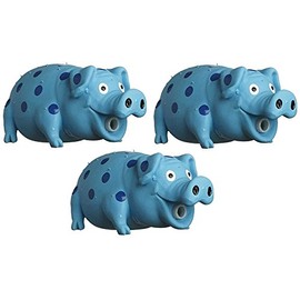 Multipet Goblets Pig Latex Dog Toy Assorted Colors