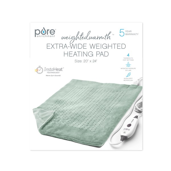 Pure Enrichment Ultra-Wide Weighted Electric Heating Pad