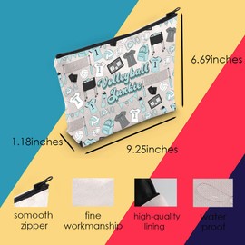 Volleyball Junkie Cosmetic Bag Volleyball Mom Gift Volleyball Player Gift Volleyball Lover Gift For Women (Volleyball Bag)