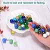 sourcing map Acrylic Beads,5pcs Round Acrylic Gemstone Brown 0.23lbs (0.98")
