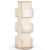 Natheeph Rotating Wooden Display Rack with Two Card Sticker for