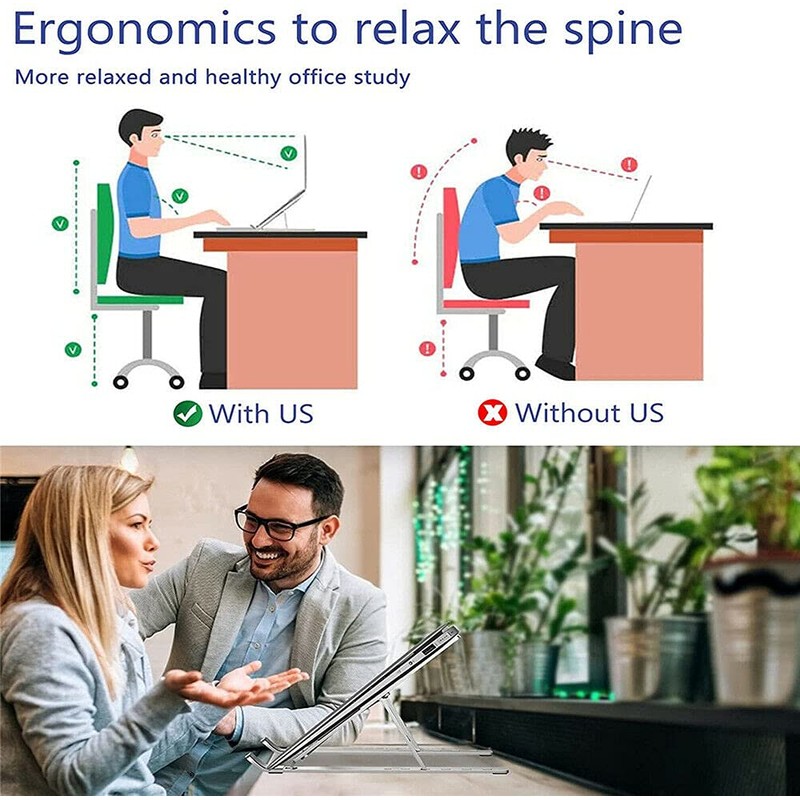 Portable Laptop Stand Tray Holder Cooling Riser Notebook 10-17" Tablet