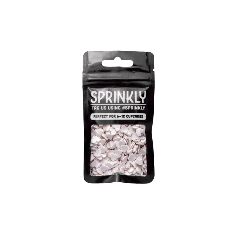 SPRINKLY - Glimmer Hearts - White - 25g