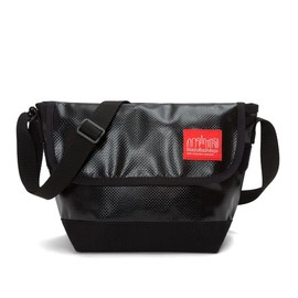 Manhattan Portage Vinyl Messenger Bag (XXS) Ver 2 With Spacious Compartment And Interior Zip Pocket Water Proof (Black)