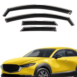 Extra Durable Window Deflectors in-Channel Window Visors Rain Guards Fit for Mazda CX-30 2020-2026, Sun Visors, Wind Vent for Shades, Exterior Car Accessories - 4pcs. AG0483