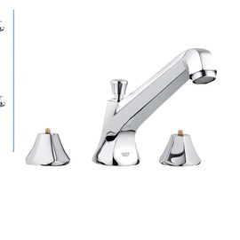GROHE Roman Tub Filler 25076000 Somerset 3-hole Chrome Finish P10