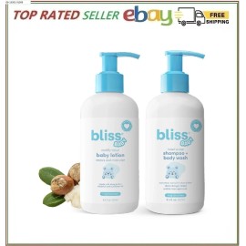 Bliss Baby Bath Bundle, 2-in-1 Shampoo + Body Wash & Lotion, 8 fl. oz., 2 pk.