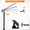 Zwinz Adjustable Handrail 1-3 Step, Wall&Floor Mounted Wrought Iron Handrails,