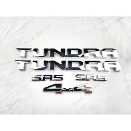 Toyota 5PCS Chrome Door Tundra SR5 Rear 4x4 EMBLEM Badge Toyota Tundra 2022-2025